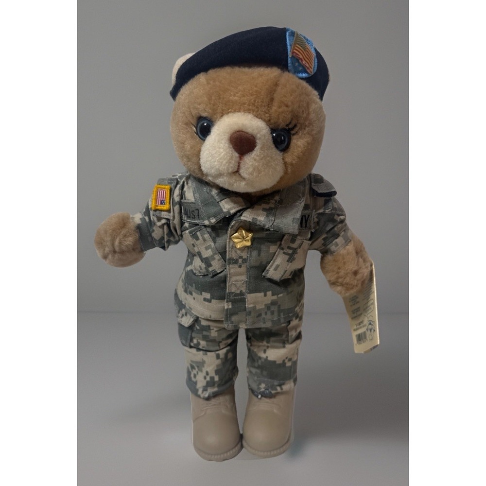 IRA‎ Green Inc Bear Forces Of America USA Army Camo Combat Uniform 11"Teddy Bear